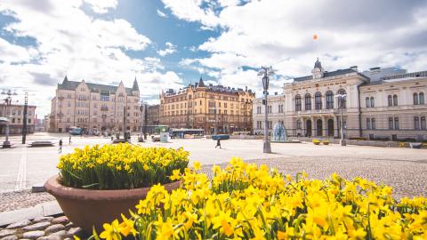 Tampere Old City Hall in spring