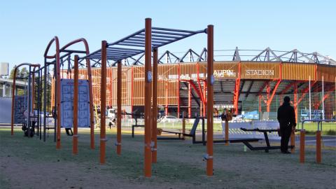 Kaupin uusi ulkokuntosali.