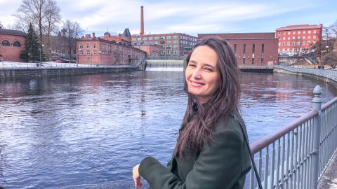 Tampere Talent Ambassador Talita Tobias Tammerkosken rannalla