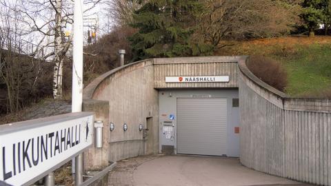 The entrance to Nääshalli Sports Hall
