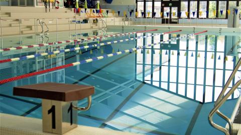 The big swimming pool in Pyynikki swimming hall.