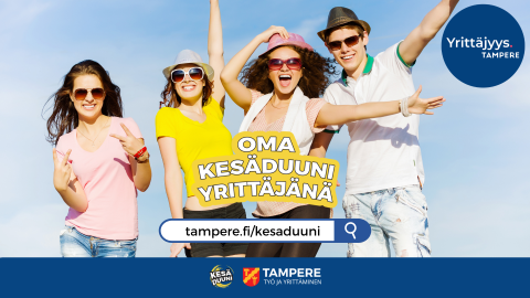 Oma kesäduuni yrittäjänä: Neljä nuorta riemuitsee kesäisissä tunnelmissa