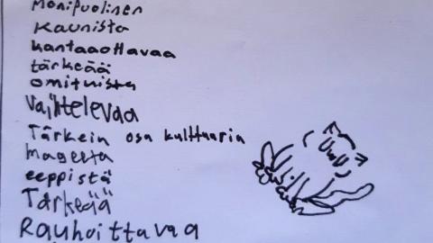 Nuorten kirjoittamia ajatuksia mitä taide on.