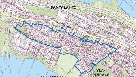 Kaava-alue karttapohjalla