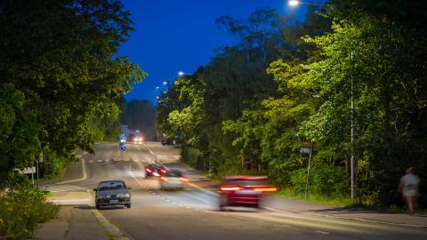 Lights in the street.