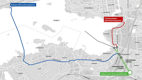 Tampereen Seudun Keskuspuhdistamo kartalla.