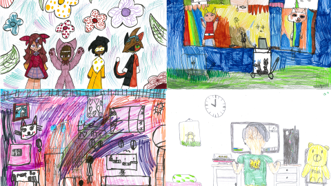 Kuvia lasten piirustuksista