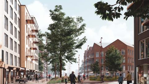 Havainnekuva Viinikanlahden aukionäkymästä. 