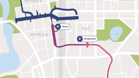 Grafiikkakartta suunnittelualueesta.