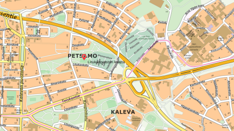 Litukanpuiston kenttä kartalla.