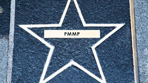 Star plate with text PMMP.