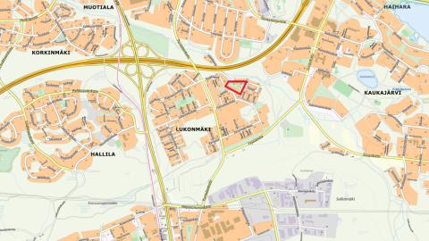 Muulanpuiston sijainti kartalla.