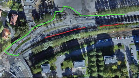 Paasikivenkadun kiertoreitti Onkiniemessä kartalla