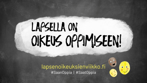 Lapsella on oikeus oppimiseen -teksti