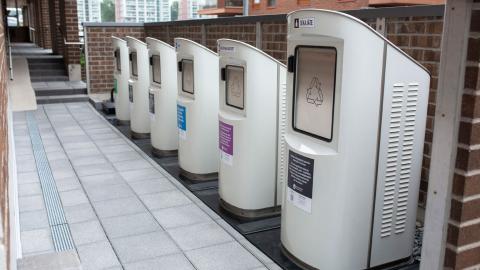 Putkikeäysjärjestelmän syöttöpisteitä Ranta-Tampellassa.