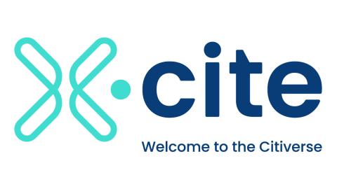 x-CITE hankkeen logo, jossa teksti: X-cite, Welcome to the Citiverse.