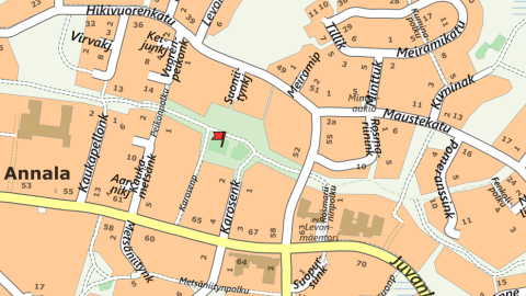 Karosenpuiston kenttä kartalla.