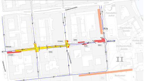 Puutarhakadun asfaltointi 20.11.2025 kartalla.