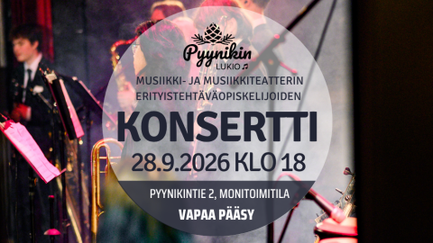 Pynsän musiikkilukio-opiskelijoiden konsertin mainoskuva