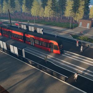 Havainnekuva Ruotulan tulevasta ratikkapysäkistä.