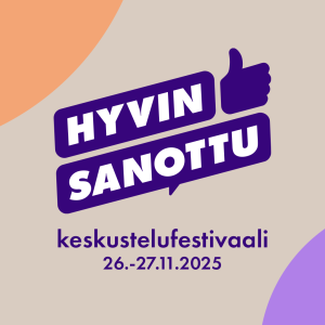 Hyvin sanottu -keskustelufestivaalin mainos