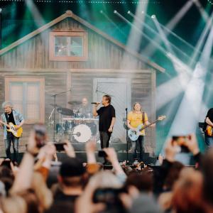 An audience listening to Finnish rock at a concert