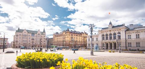 Tampere Old City Hall in spring
