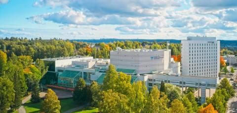 Tampere-talo ilmasta syyskuussa. 