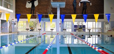 The 25-metre pool at Pyynikki Swimming Pool.