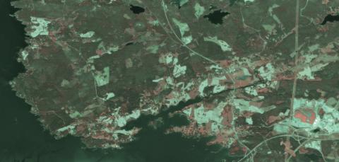 Pohjois-Tampereen alue ilmasta käsin.