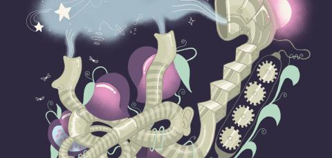 Urban prosumers -hankkeen piirroskuva kertoo monimutkaisista vuorovaikutussuhteista. 