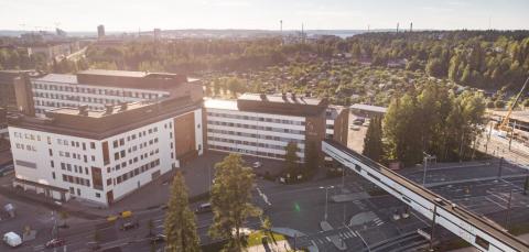 TAMK Kaupin kampus yläilmoista kuvattuna