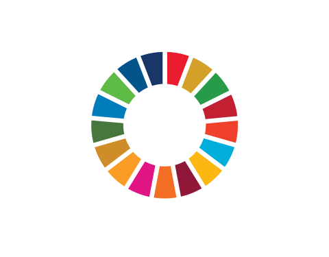 Kuvassa esitetään kestävän kehityksen tavoitteita esittävä värillinen rinkulakuvio.