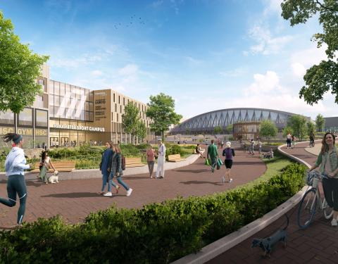 Kuuva Hakametsä Sport Campuksen sporttiaukiolta.