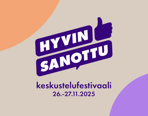 Hyvin sanottu -keskustelufestivaalin mainos
