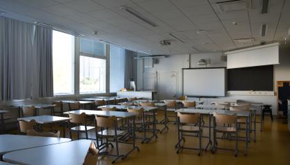 Luokkatila 222 Sampolassa.