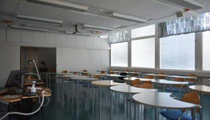 Luokkatila 228 Sampolassa.