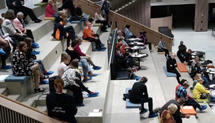 Tamperelaisten ilta Etelä-Hervannan koululla 25.9.2023.