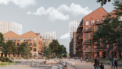 Havainnekuva Viinikanlahden vesiaiheesta. 