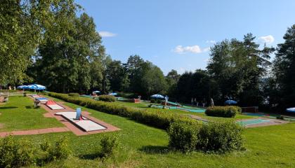 Minigolfradat Eteläpuistossa.