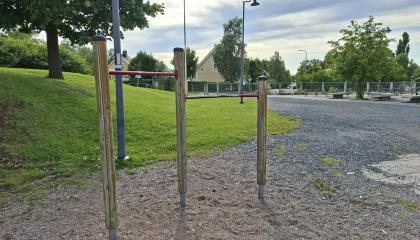 The equipment in the outdoor gym at Nekala School.