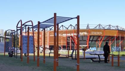 Kaupin uusi ulkokuntosali.