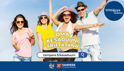 Oma kesäduuni yrittäjänä: Neljä nuorta riemuitsee kesäisissä tunnelmissa