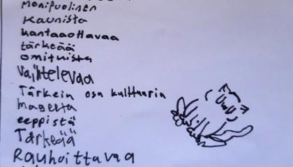 Nuorten kirjoittamia ajatuksia mitä taide on.