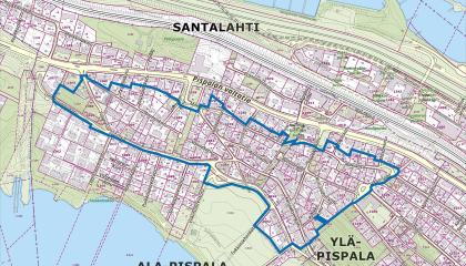 Kaava-alue karttapohjalla