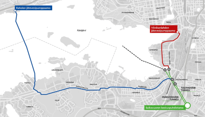 Tampereen Seudun Keskuspuhdistamo kartalla.