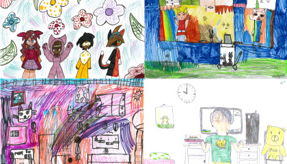 Kuvia lasten piirustuksista