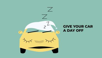 Drawing at a sleeping car.