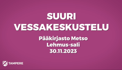 Suuri vessakeskustelu. Pääkirjasto Metso, Lehmus-sali 30.11.2023.