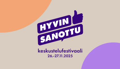Hyvin sanottu -keskustelufestivaalin mainos